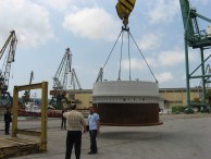 Windmill transport from Varna Port to Kavarna, Bulgaria