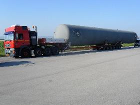 Transport of LPG tanks to gas depositary Kremikovtsi, near Sofia.in Bulgaria